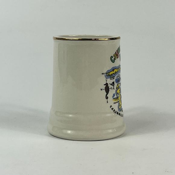 Cayman Islands BWI Miniature Novelty Mug Cup Travel Souvenir Caribbean Sea Map - Picture 2 of 11